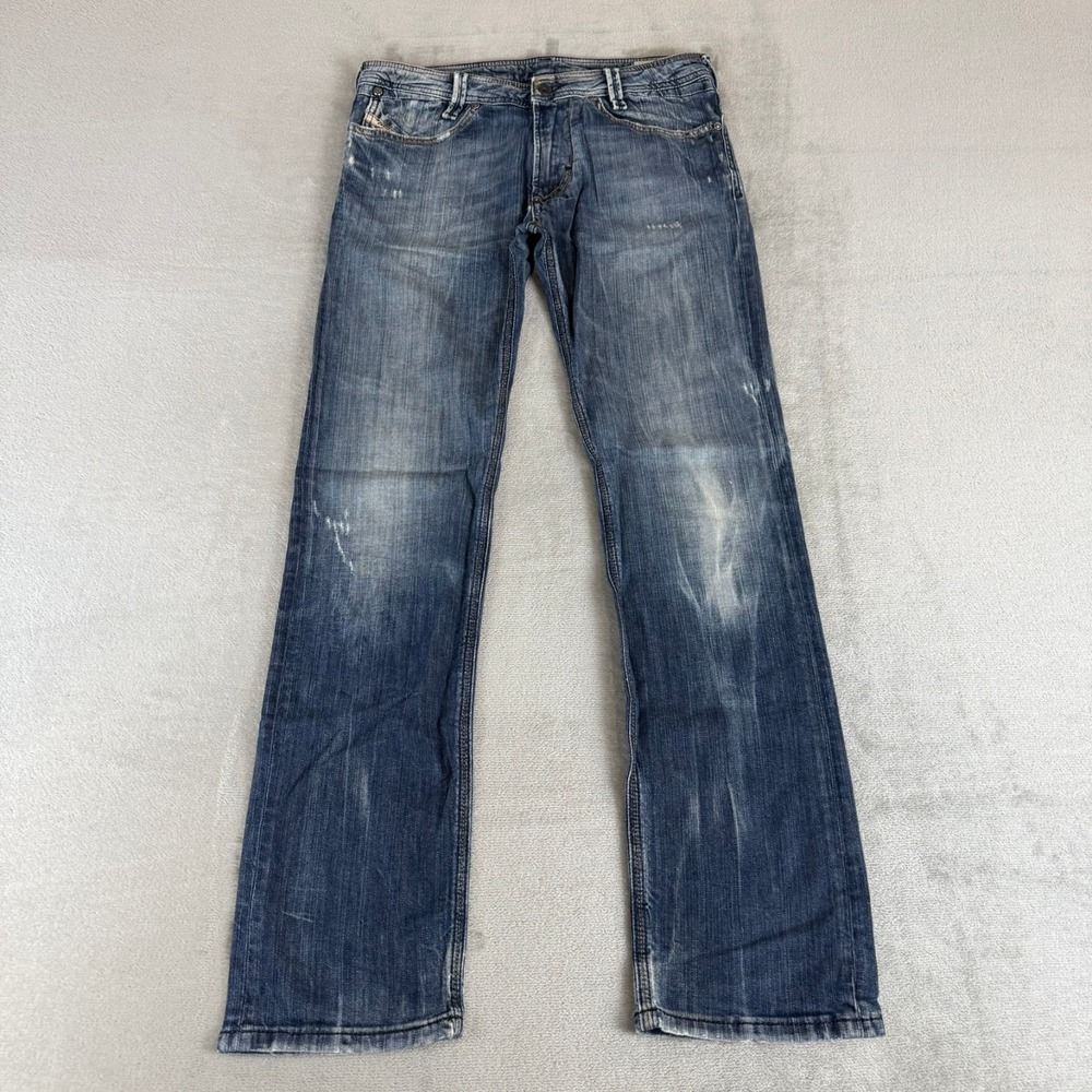 Diesel Kids Slammer J Straight Leg Jeans Boys 14 Blue Denim Stretch Distressed